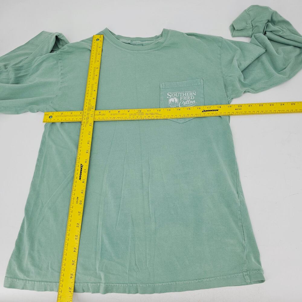 Southern Fried Cotton black lab hunting graphic long sleeve tshirt green L 4067 - Picture 6 of 9